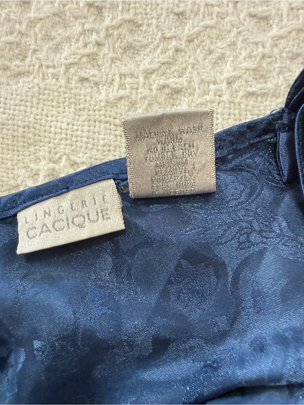 Lingerie Cacique Blue Lacey Nightie Slip Dress (8) - Picture 3 of 8